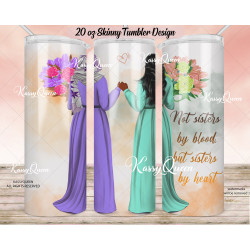 20 oz Muslim tumbler wrap digital design muslim sisters best friends 300 dpi Kassyqueen Design - 1