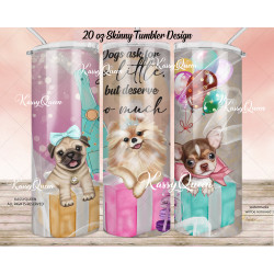 Peeking dogs Sublimation tumbler wrap, Dogs tumbler wrap, cute little dogs designs instant download, peeking pets Kassyqueen Des